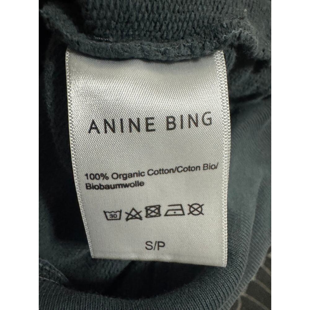Anine Bing City Love Graphic Crewneck Sweatshirt, Charcoal Grey, Size S - Picture 7 of 7